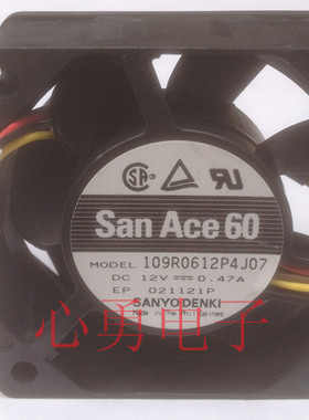 原装正品Sanyo/三洋散热风扇109R0612P4J07 DC12V 0.47A 6025 4线