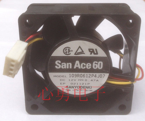 原装正品Sanyo/三洋散热风扇109R0612P4J07 DC12V 0.47A 6025 4线