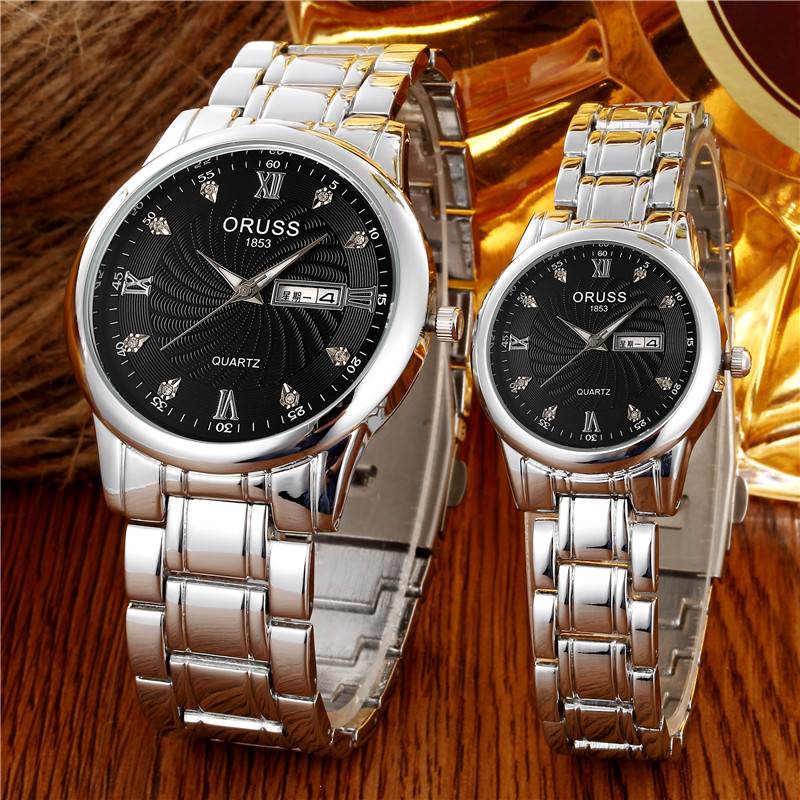 韩国男士情侣休闲风商务石英手表