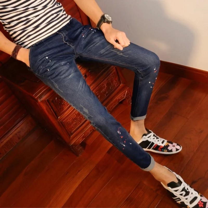 Jeans pour adolescent pieds Slim pour été - Ref 1462066 Image 1