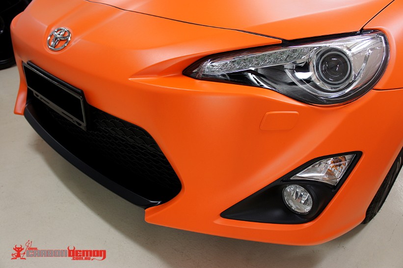 质保三年进口原料cardeco 车身改色贴膜 哑光橙色 亚光膜 可施工