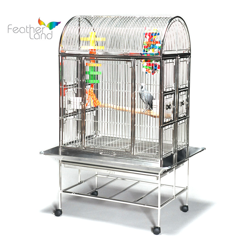 美国FeatherLand(CAITEC公司旗下品牌)不锈钢鹦鹉鸟笼 中号2436型