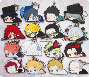 日单正版散货【黑执事】马戏团篇 橡胶挂件 全16款 趴趴系列