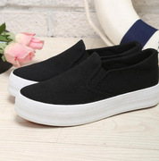 2015 fall clearance the lazy man shoes the pedals solid thick-soled platform shoes help student shoes canvas shoes Lok Fu shoes women