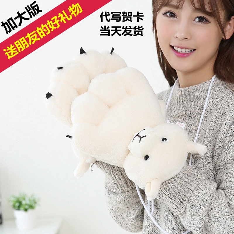 可愛卡通小熊保暖棉手套女冬加絨加厚動物熊掌毛絨厚手套爪子挂脖在類目 服飾配件/皮帶/帽子/圍巾, 手套中 - 來自Buy2taobao.com提供專業的淘寶代購服務