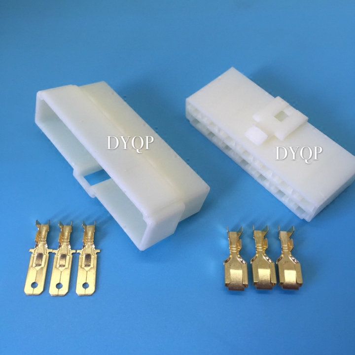 DJ7141-6.3-11汽车接插件车用线束插头连接器 14孔护套ABS材质