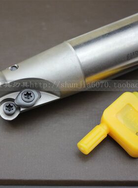 加硬抗震 EMR圆鼻铣刀杆CNC 舍弃式端铣刀杆白色涂层装R5刀片