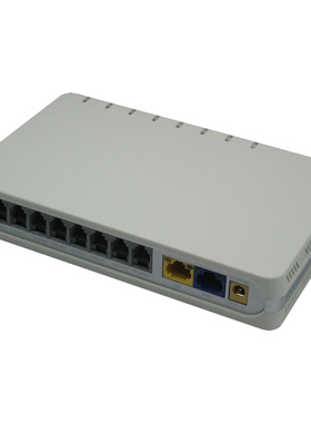 G508 8口FXS语音网关sip,2个千兆网口8路RJ11电话接口分机,ip坐席G.729,IAD综合接入,s口网关,voice gateway