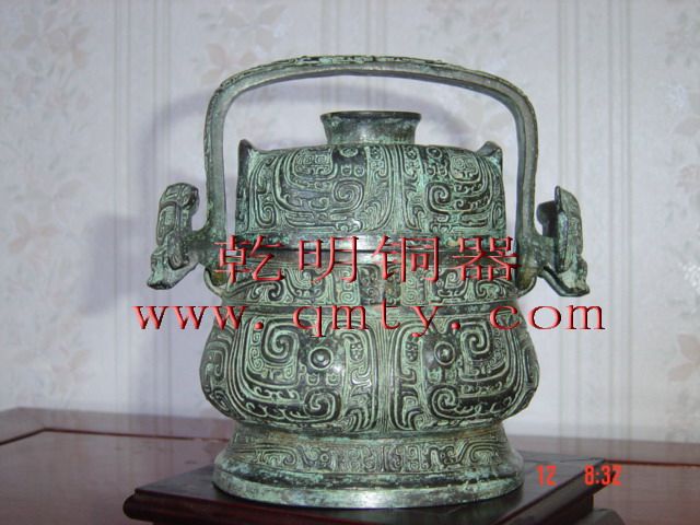 仿古商周青铜器凤纹提梁卣 博物馆定制上海商务礼品艺术品