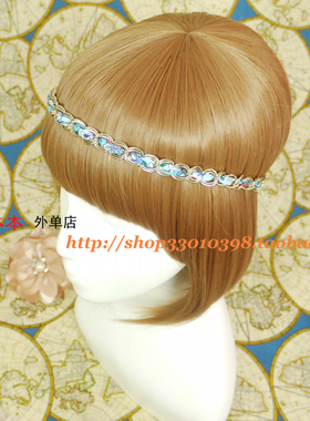 欧美风小碎花浅金色发带