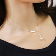 Cool na temperament fashion imitation pearls pendant Korean jewelry simple short necklace of clavicle 4039