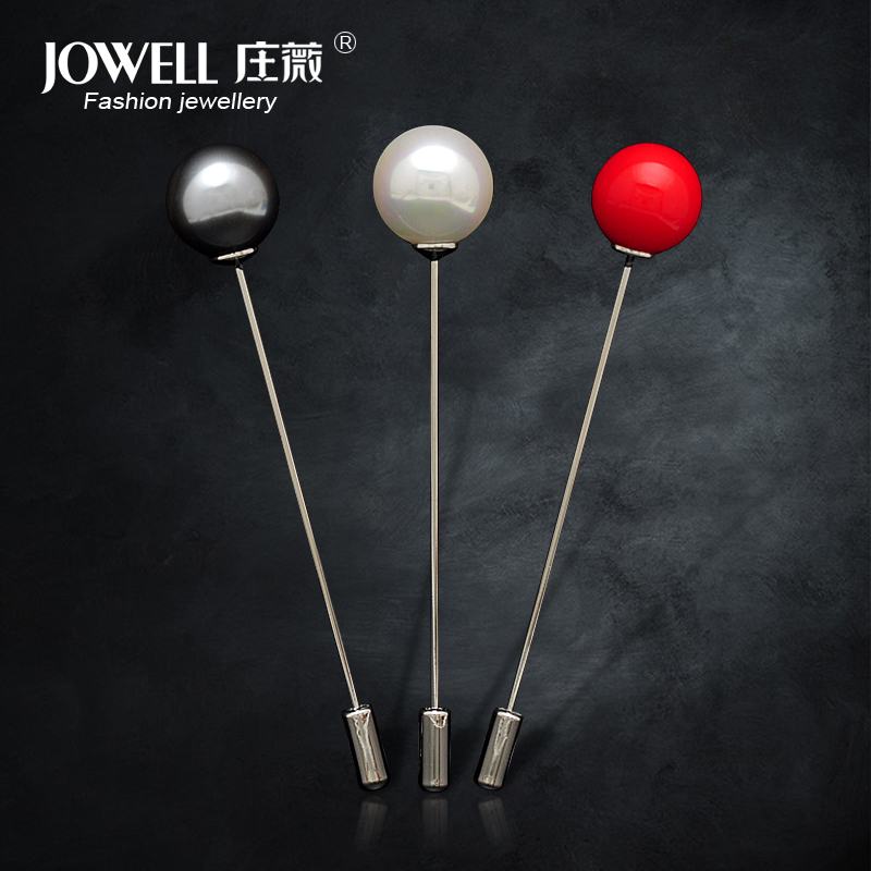 韩版饰品仿珍珠开衫一字插针包邮