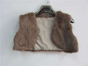 包邮 獭兔毛皮草马甲短款 獭兔毛马甲女冬2024新潮家兔坎肩特价
