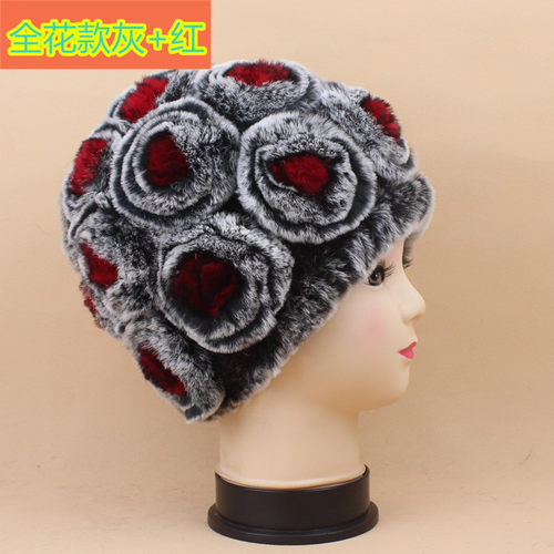 獭兔毛中老年人护耳加厚保暖帽