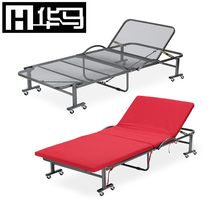 Huama foldable bed single office siesta small bed simple reinforcement bed with double sponge siesta bed