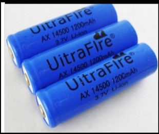 1200MAH 厂家直销 3.7V 5号AA 强光手电筒 14500充电锂电池