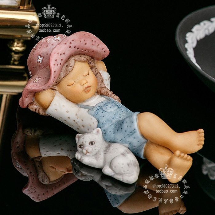 德国高宝goebel童年趣事手绘陶瓷娃娃男孩女孩生日欧式卧室摆件