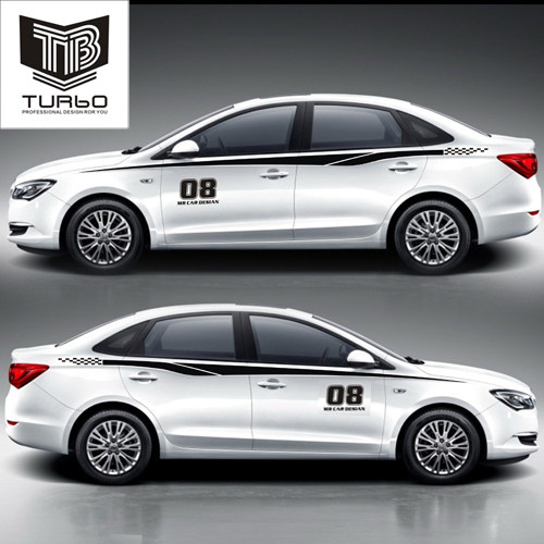 适用于别克英朗GT威朗GS凯越车贴拉花改装车身腰线彩贴汽车贴纸