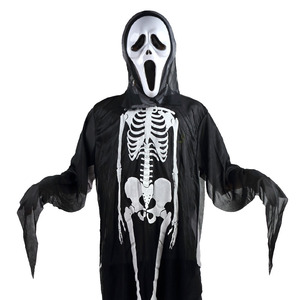 炫彩 万圣节骷髅衣套装骨架衣惊声尖叫面具骷髅手套吓人搞怪道具