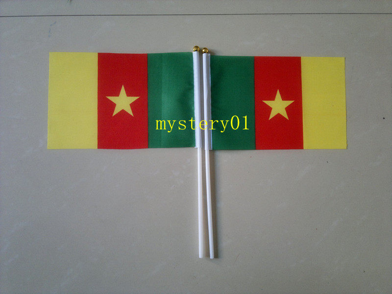 8号各国小国旗,喀麦隆国旗,喀麦隆手摇旗,喀麦隆手挥旗客麦隆串旗