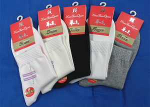 10双包邮特价华山泉经典女装中筒纯棉中厚袜子手工对目无骨缝合