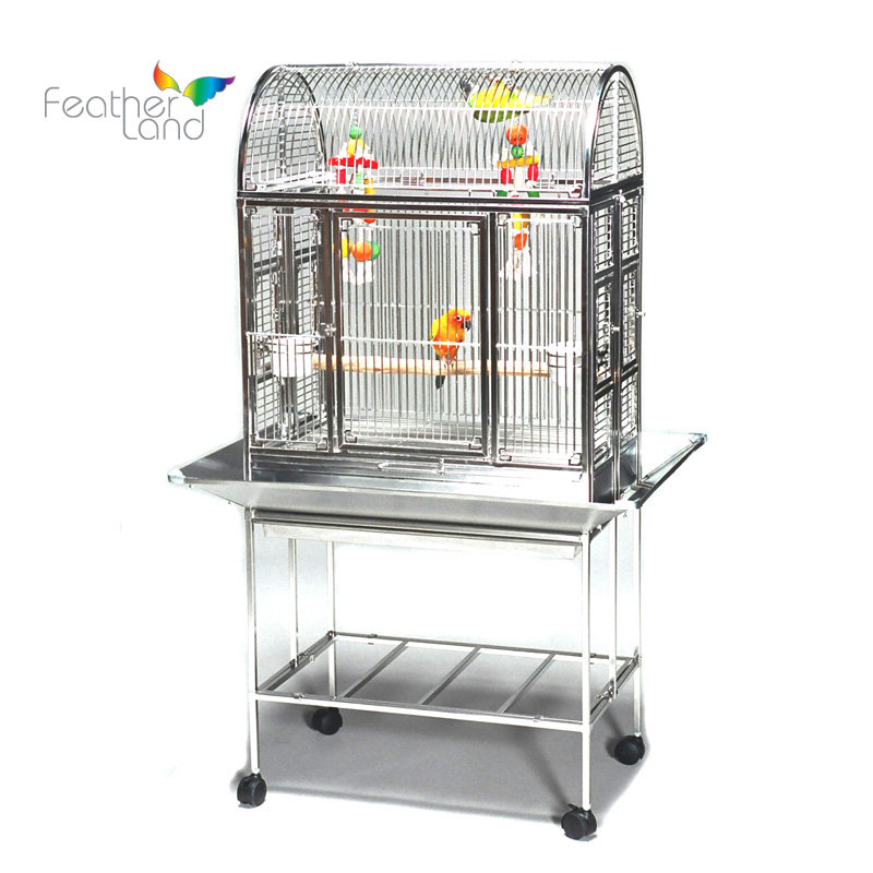 美国FeatherLand不锈钢鹦鹉笼鸟笼 美观结实耐用 小号1827型