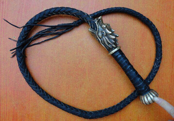 龙头鞭  皮鞭包邮一米五健身鞭 防身鞭 武术软鞭 道具鞭 铜柄马鞭