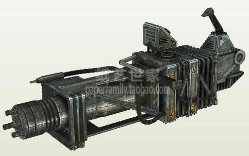 需自己做 70044 格林激光炮 重机枪 背囊式子弹箱 1:1 纸模型DIY