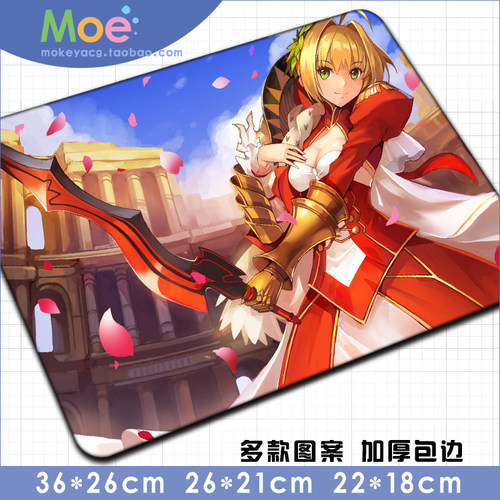 12款 FATE 命运之夜 命运长夜 尼禄 花嫁saber 动漫周边鼠标垫