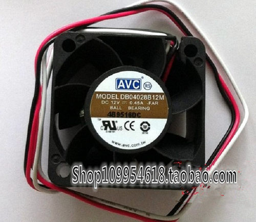 AVC 4028 DB04028B12M 12V 0.45A 4cm 三线服务器机箱大风量风扇