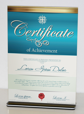 相框摆台 证书框证件框广告牌 授权书许可证a4亚克力台卡有机玻璃