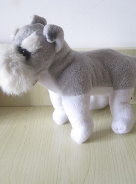 （现货+包邮）zoo coffee仿真雪纳瑞犬狗狗schnauzer,毛绒玩具