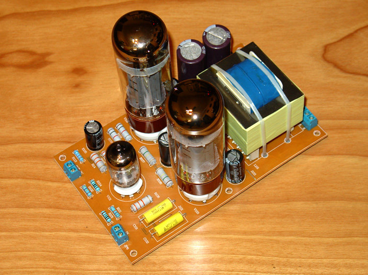6N4或12AX7+EL34推挽式电子管胆机纯后级功放板