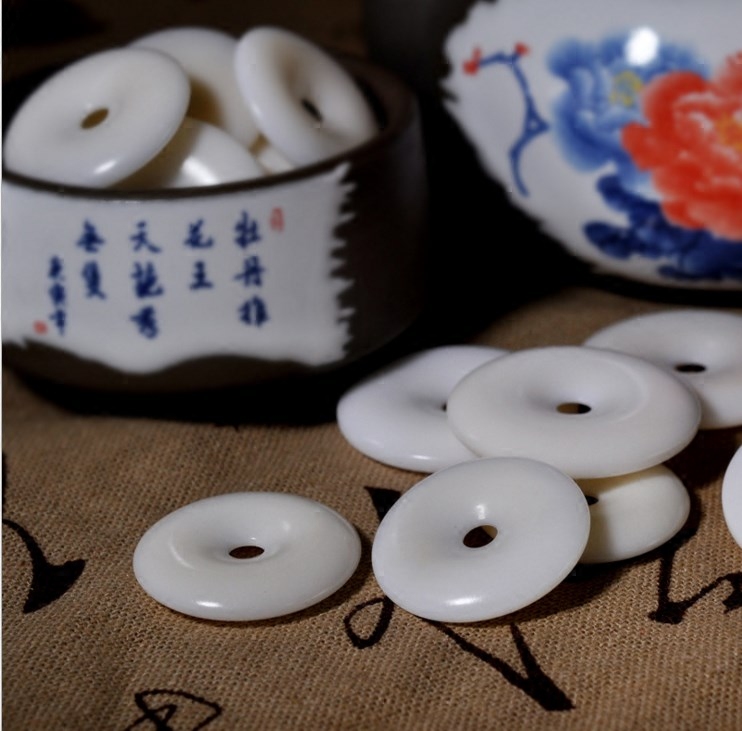 天然象牙果藕片平安扣菩提根DIY吊坠 红绳手链项链毛衣链挂件配饰