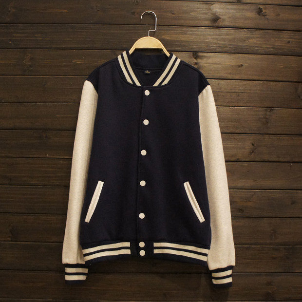 纯色糖果色棒球服 春秋款日系外套男女韩版情侣装夹克上衣加绒