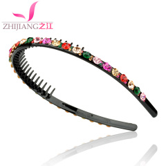 River-toothed headband drill collar card full drill female hair ACC Korea issuing non-slip hair clips