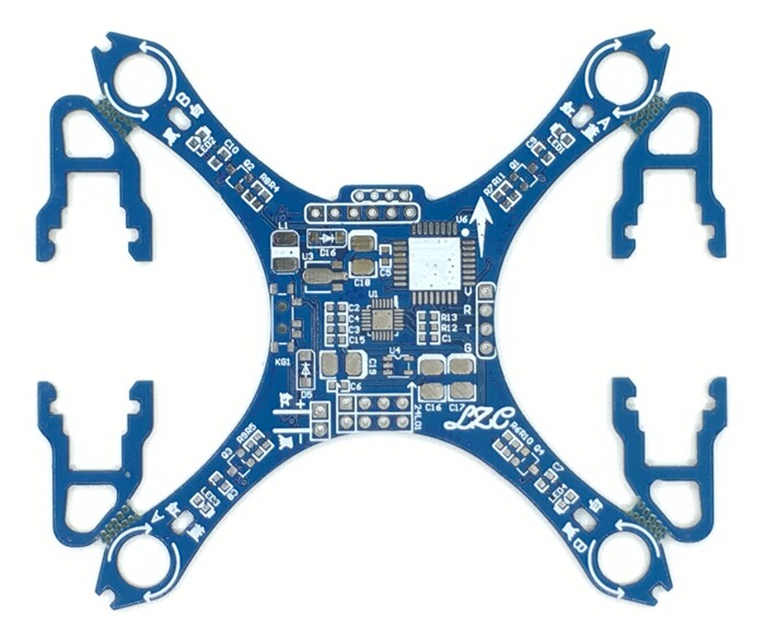 51单片机 STC15W4K48S4 LQFP32开源四轴飞行器PCB空板模型DIY航模