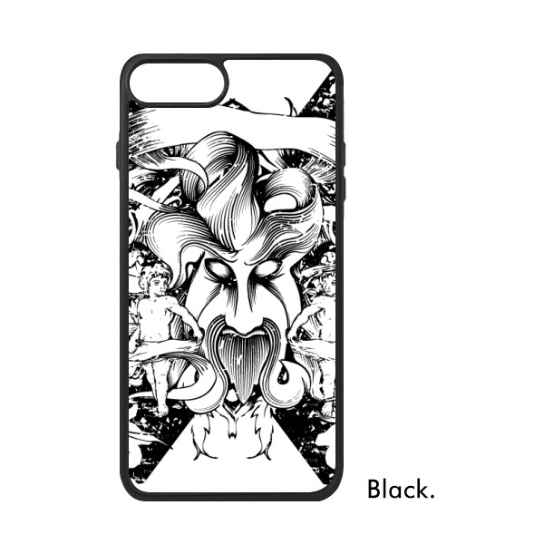 适用于iPhone黑白怪兽天使花现代Xr手机壳max保护套678plus硅胶11