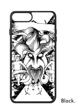 适用于iPhone黑白怪兽天使花现代Xr手机壳max保护套678plus硅胶11