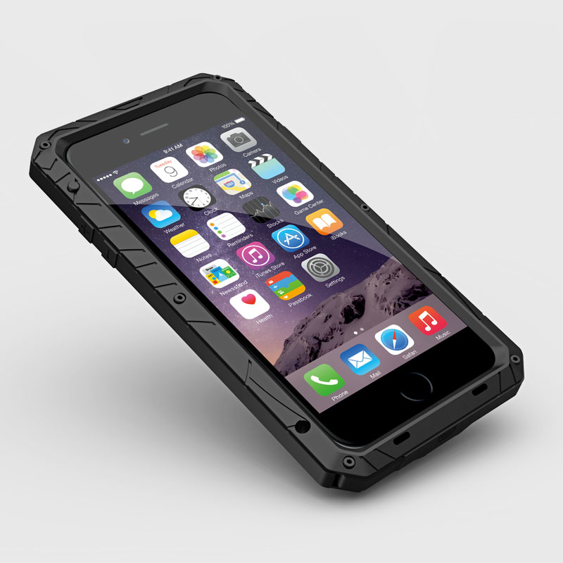 iMatch Water Resistant Shockproof Dust/Dirt/Snow-Proof Aluminum Metal Case Cover for Apple iPhone 6S Plus/6 Plus