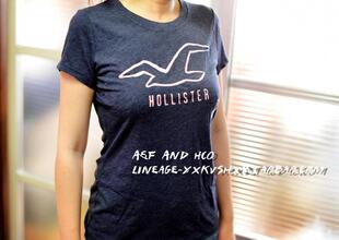 hollister女短袖t恤夏装新款HCO亮片款刺绣现货不退换