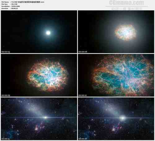 宇宙星空恒星星球超新星爆炸高清实拍视频素材