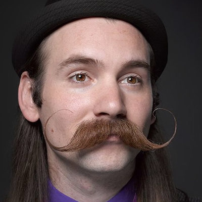 定制翘胡子外国人大翘胡子仿真胡子黑色棕色真发影视舞台化妆模仿