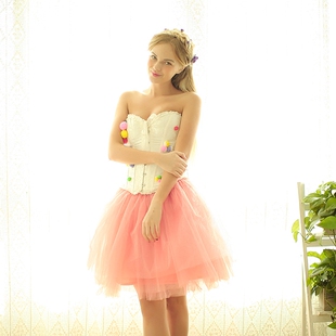 loyiji 萝衣记定做朋克风彩色蓬蓬裙演出专用纱裙拍照9层超蓬半身