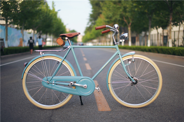 复古自行车26寸荷兰款全链盒城市男车/老式倒刹自行车/润古自行车