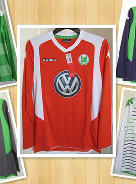 新款VfL Wolfsburg 沃尔夫斯堡队球衣足球服 门兴球服 长袖T