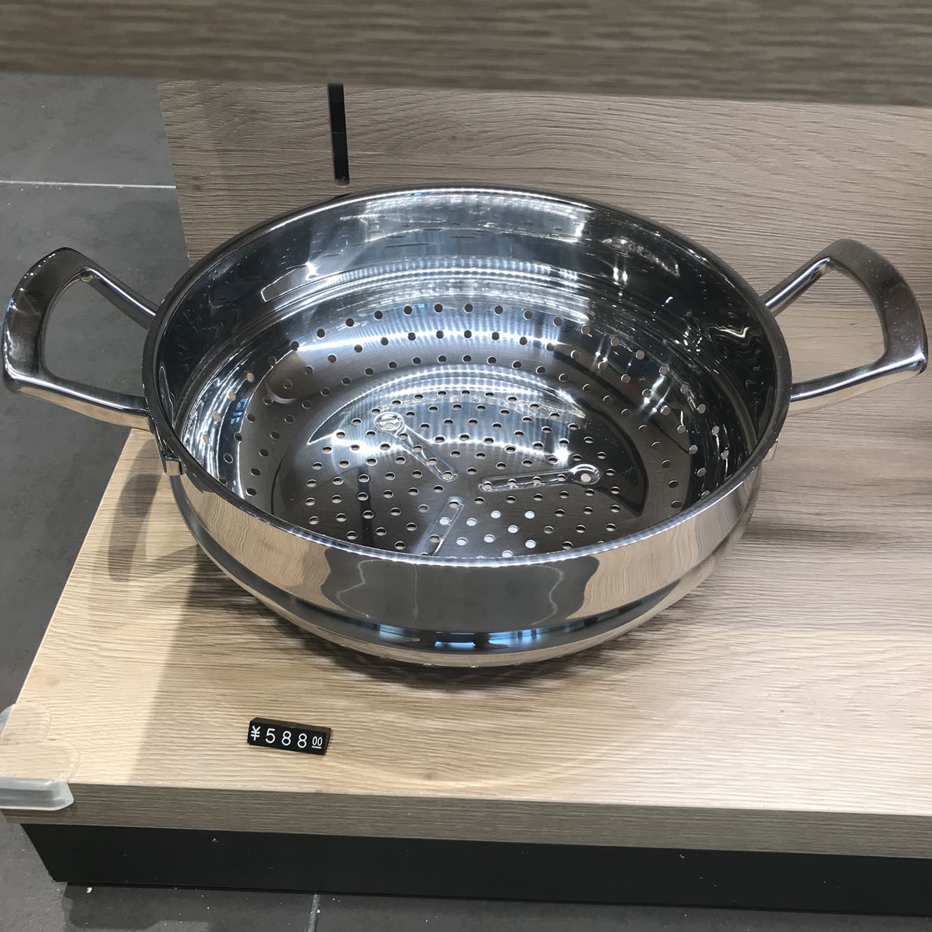 德国WMF福腾宝蒸屉24cm28cm30cm32cm家用不锈钢双耳蒸笼蒸格配件