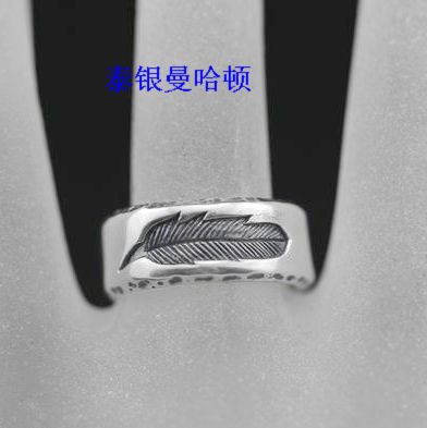泰银925纯银手工正品20羽指环