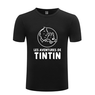 纯棉男式短袖T恤 Tintin Adventure 丁丁历险记 经典动漫卡通