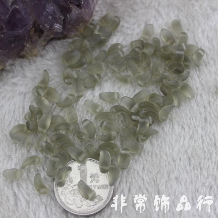 diy灰色磨砂郁金香配饰琉璃珠